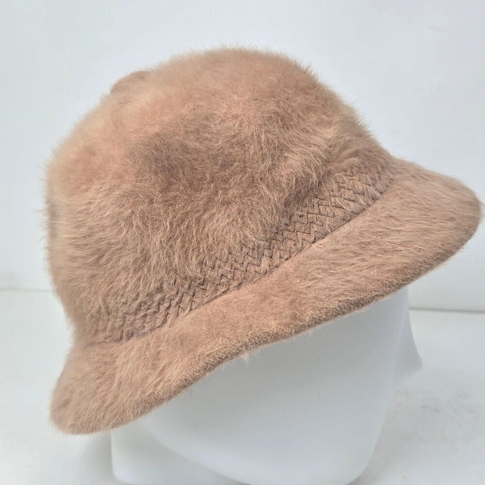 Kangol Vintage Beige Angora Rabbit Blend Grouser Bucket Hat, Women's XL - Picture 4 of 10